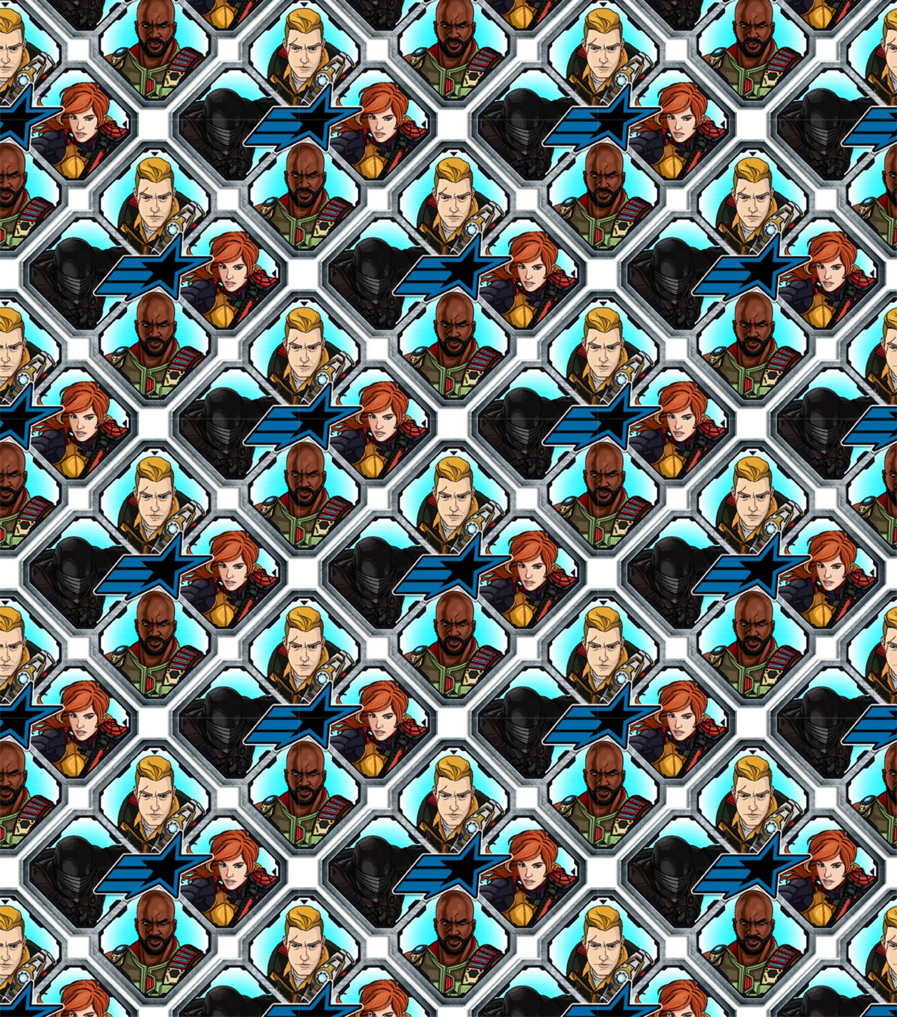 Hasbro Gi Joe Character Badge Cotton Fabric